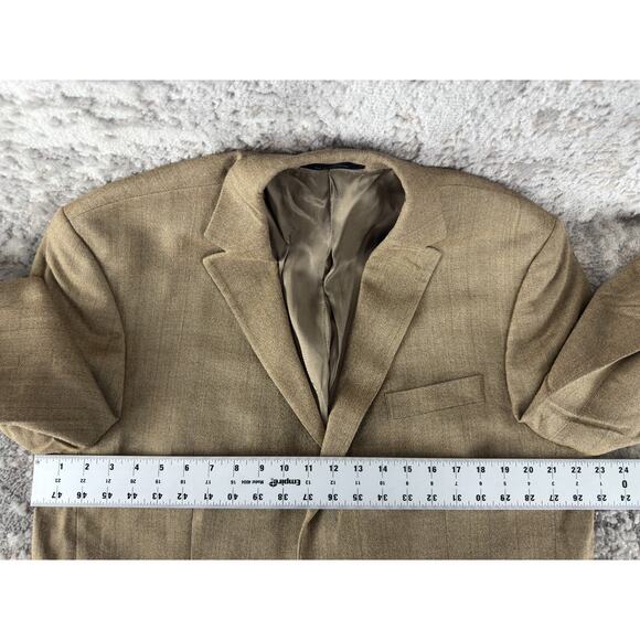 Lauren Ralph Lauren Size 44L Wool Silk Blend Career Blazer Jacket Beige Notched - Picture 7 of 10